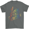 Love is Not a Crime LGBT Gay Awareness Mens T-Shirt Cotton Gildan Charcoal