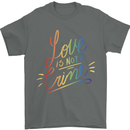 Love is Not a Crime LGBT Gay Awareness Mens T-Shirt Cotton Gildan Charcoal