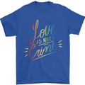 Love is Not a Crime LGBT Gay Awareness Mens T-Shirt Cotton Gildan Royal Blue
