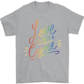 Love is Not a Crime LGBT Gay Awareness Mens T-Shirt Cotton Gildan Sports Grey