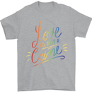 Love is Not a Crime LGBT Gay Awareness Mens T-Shirt Cotton Gildan Sports Grey