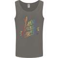 Love is Not a Crime LGBT Gay Awareness Mens Vest Tank Top Charcoal