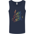 Love is Not a Crime LGBT Gay Awareness Mens Vest Tank Top Navy Blue