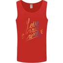 Love is Not a Crime LGBT Gay Awareness Mens Vest Tank Top Red