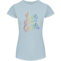 Love is Not a Crime LGBT Gay Awareness Womens Petite Cut T-Shirt Light Blue