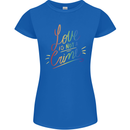 Love is Not a Crime LGBT Gay Awareness Womens Petite Cut T-Shirt Royal Blue
