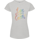 Love is Not a Crime LGBT Gay Awareness Womens Petite Cut T-Shirt Sports Grey