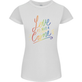 Love is Not a Crime LGBT Gay Awareness Womens Petite Cut T-Shirt White