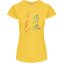 Love is Not a Crime LGBT Gay Awareness Womens Petite Cut T-Shirt Yellow