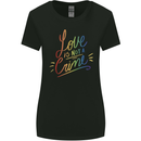Love is Not a Crime LGBT Gay Awareness Womens Wider Cut T-Shirt Black