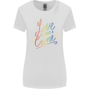 Love is Not a Crime LGBT Gay Awareness Womens Wider Cut T-Shirt White