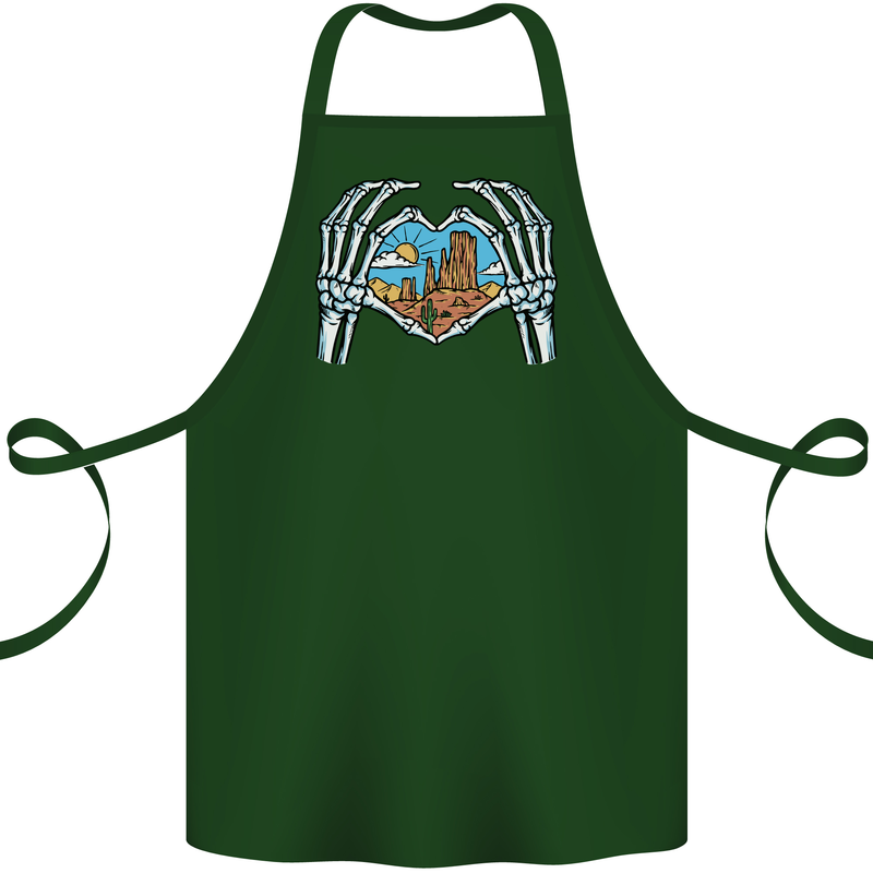 Love the Desert Safari Sand Cruising Cotton Apron 100% Organic Forest Green