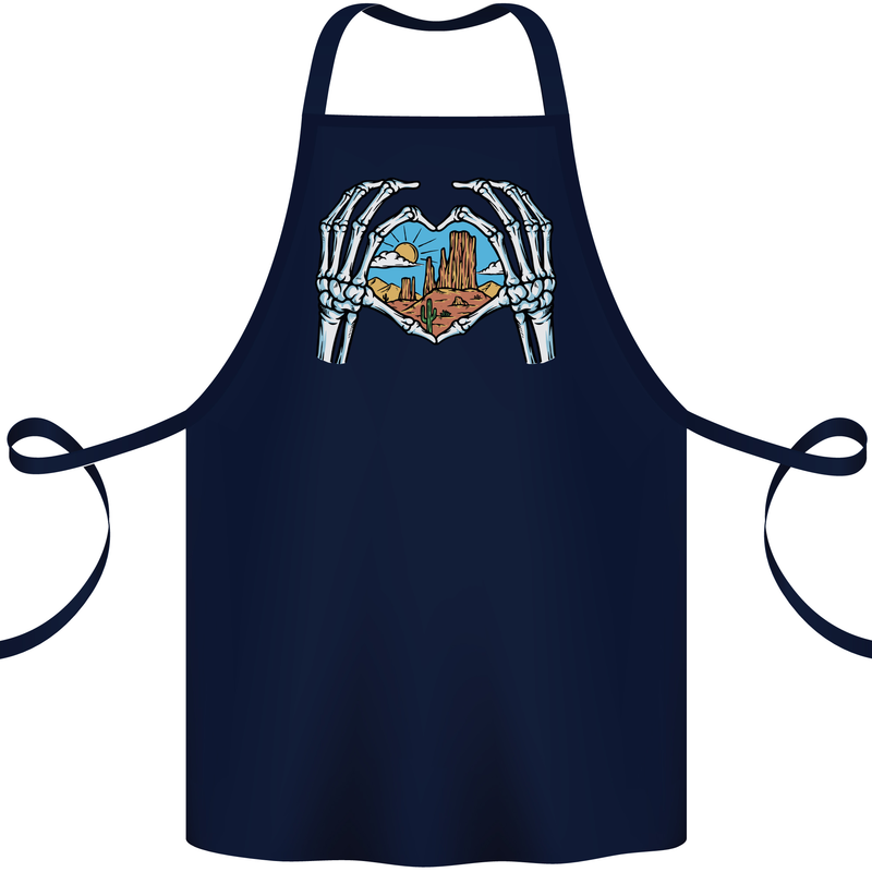 Love the Desert Safari Sand Cruising Cotton Apron 100% Organic Navy Blue