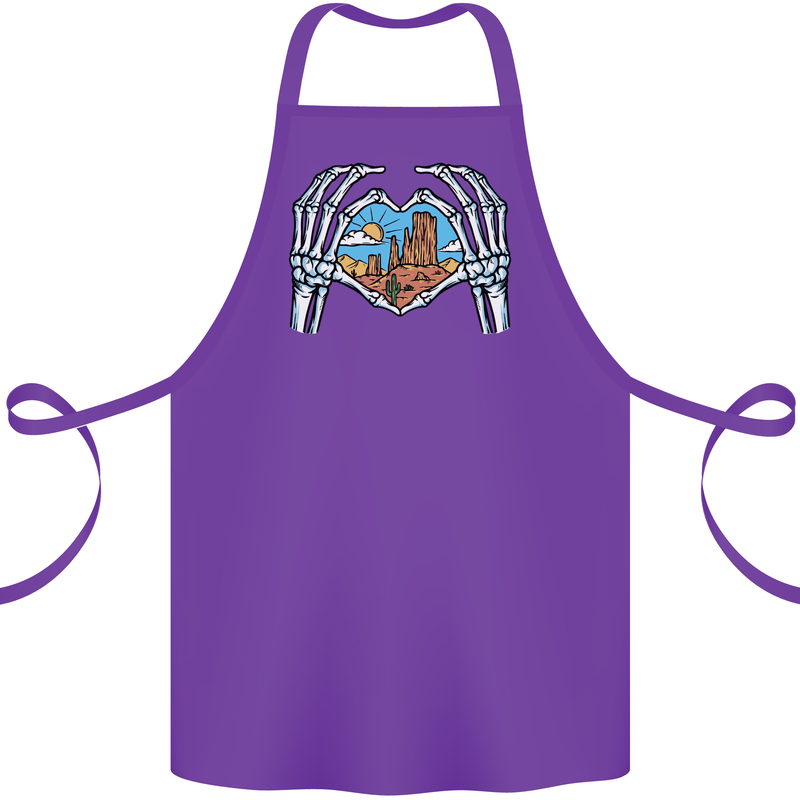 Love the Desert Safari Sand Cruising Cotton Apron 100% Organic Purple