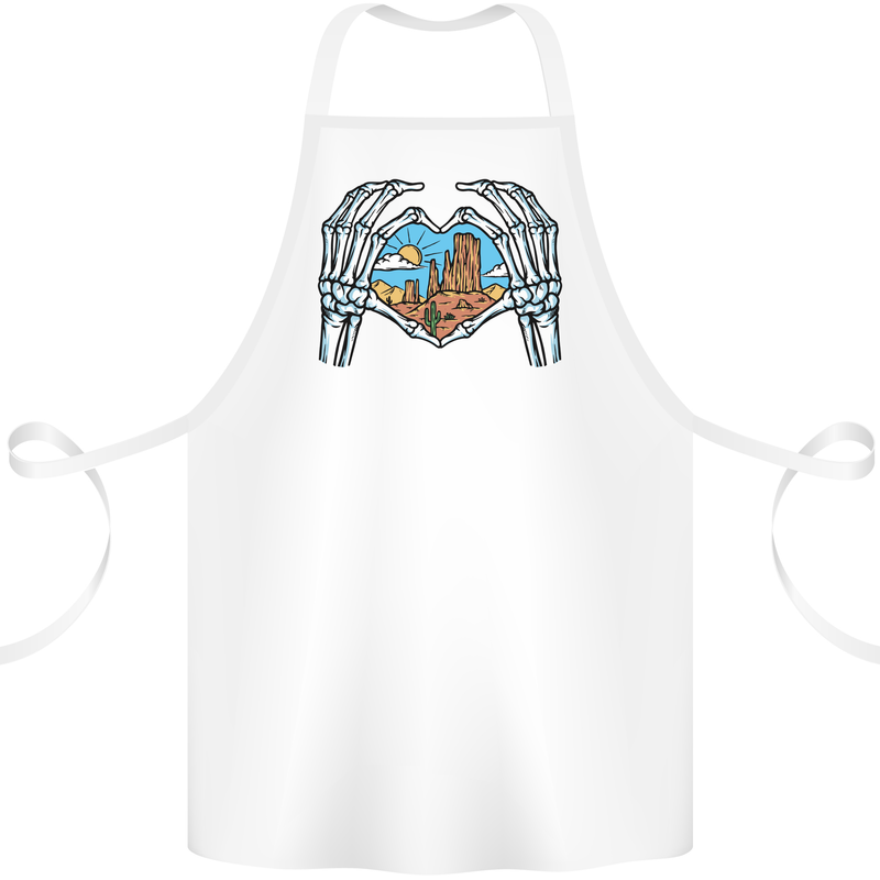 Love the Desert Safari Sand Cruising Cotton Apron 100% Organic White