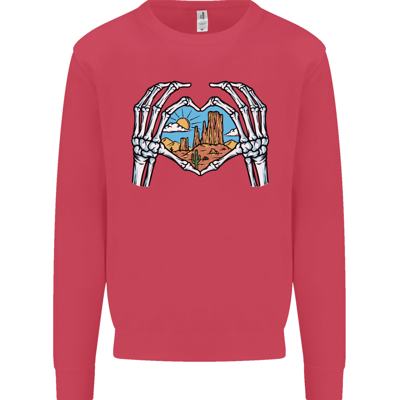 Love the Desert Safari Sand Cruising Kids Sweatshirt Jumper Heliconia