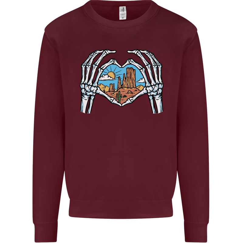 Love the Desert Safari Sand Cruising Kids Sweatshirt Jumper Maroon