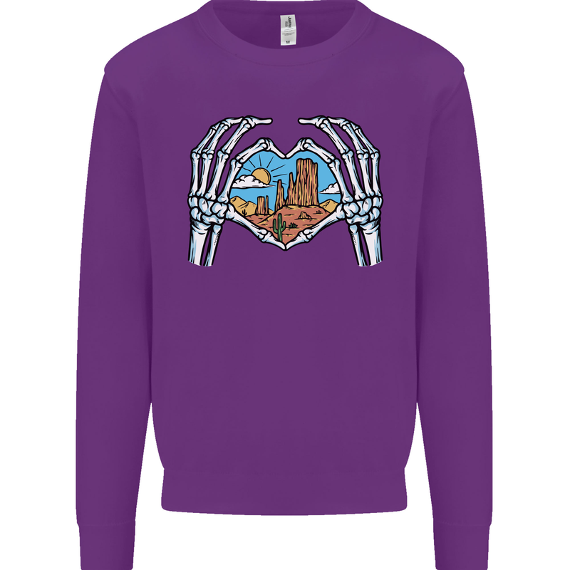 Love the Desert Safari Sand Cruising Kids Sweatshirt Jumper Purple