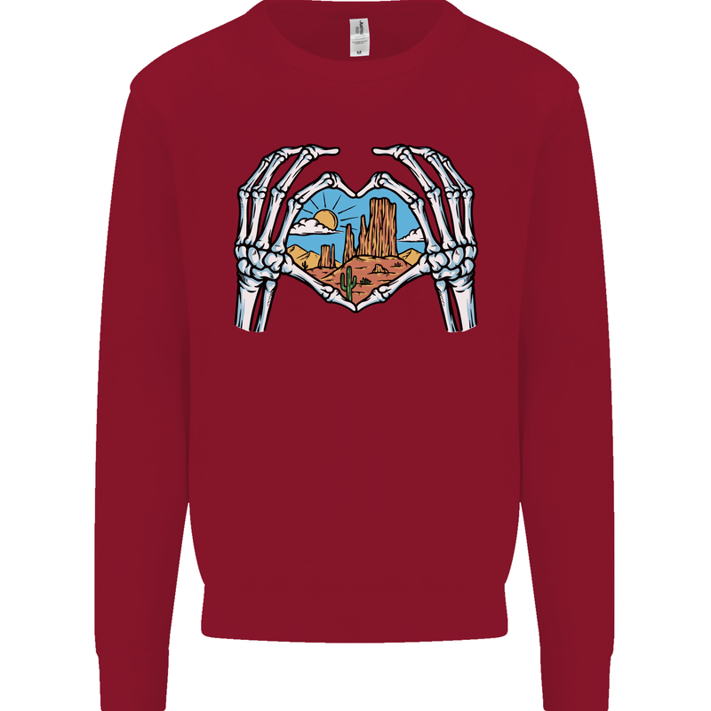 Love the Desert Safari Sand Cruising Kids Sweatshirt Jumper Red