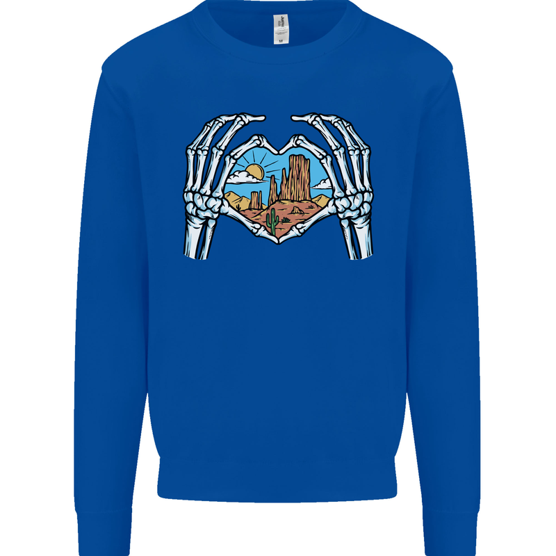 Love the Desert Safari Sand Cruising Kids Sweatshirt Jumper Royal Blue