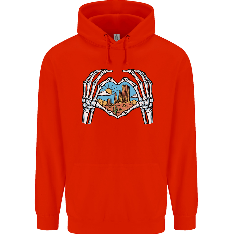 Love the Desert Safari Sand Cruising Mens 80% Cotton Hoodie Bright Red