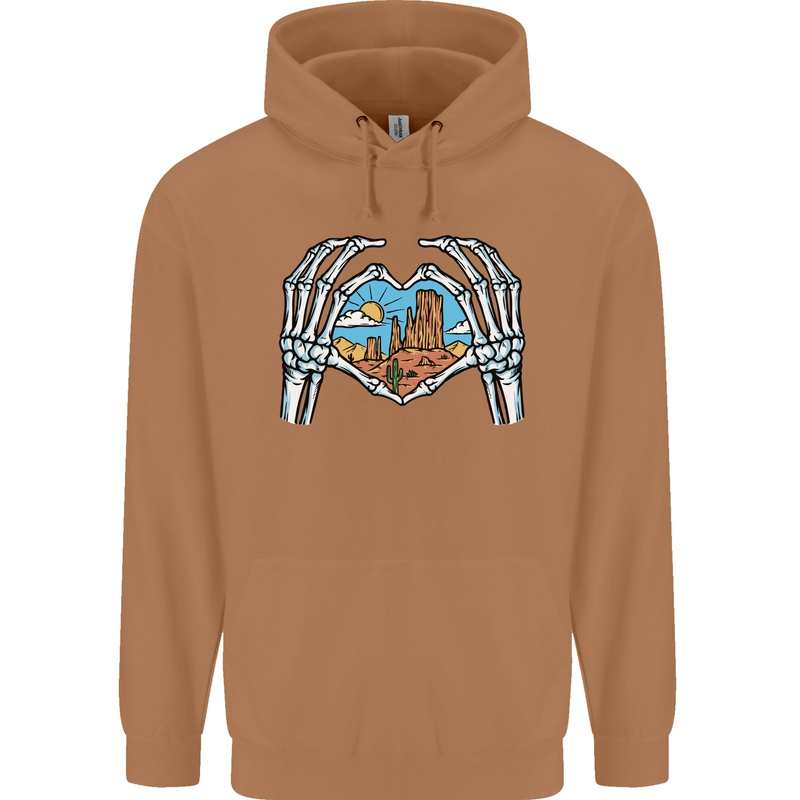 Love the Desert Safari Sand Cruising Mens 80% Cotton Hoodie Caramel Latte