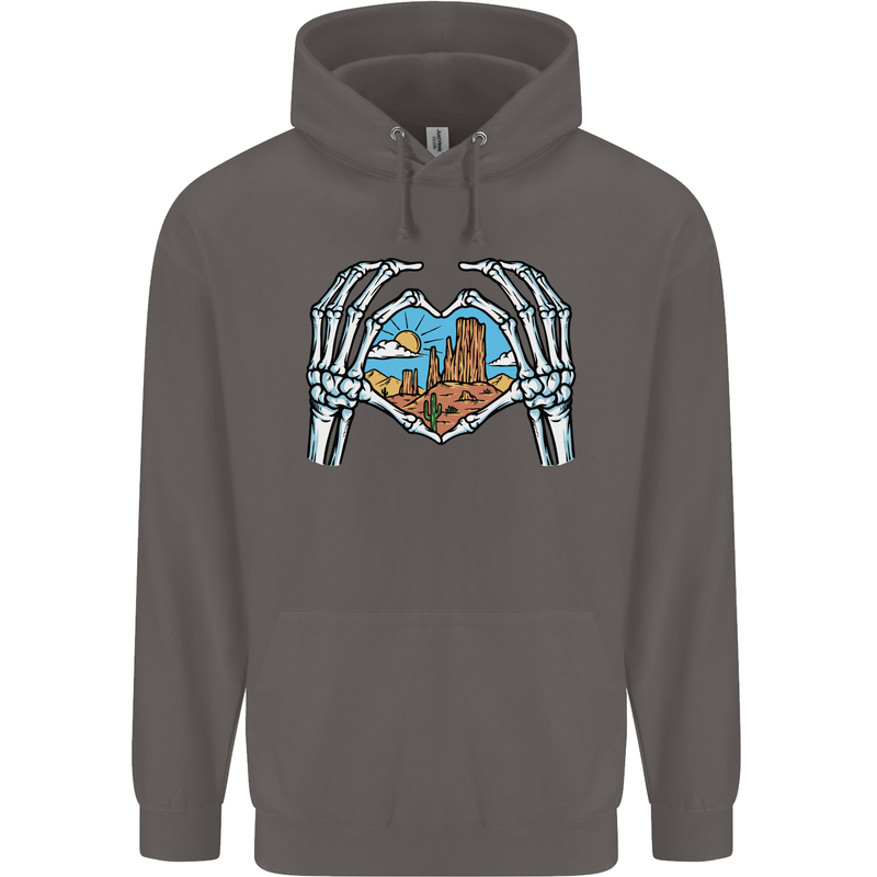 Love the Desert Safari Sand Cruising Mens 80% Cotton Hoodie Charcoal