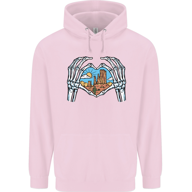 Love the Desert Safari Sand Cruising Mens 80% Cotton Hoodie Light Pink