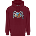 Love the Desert Safari Sand Cruising Mens 80% Cotton Hoodie Maroon