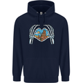 Love the Desert Safari Sand Cruising Mens 80% Cotton Hoodie Navy Blue