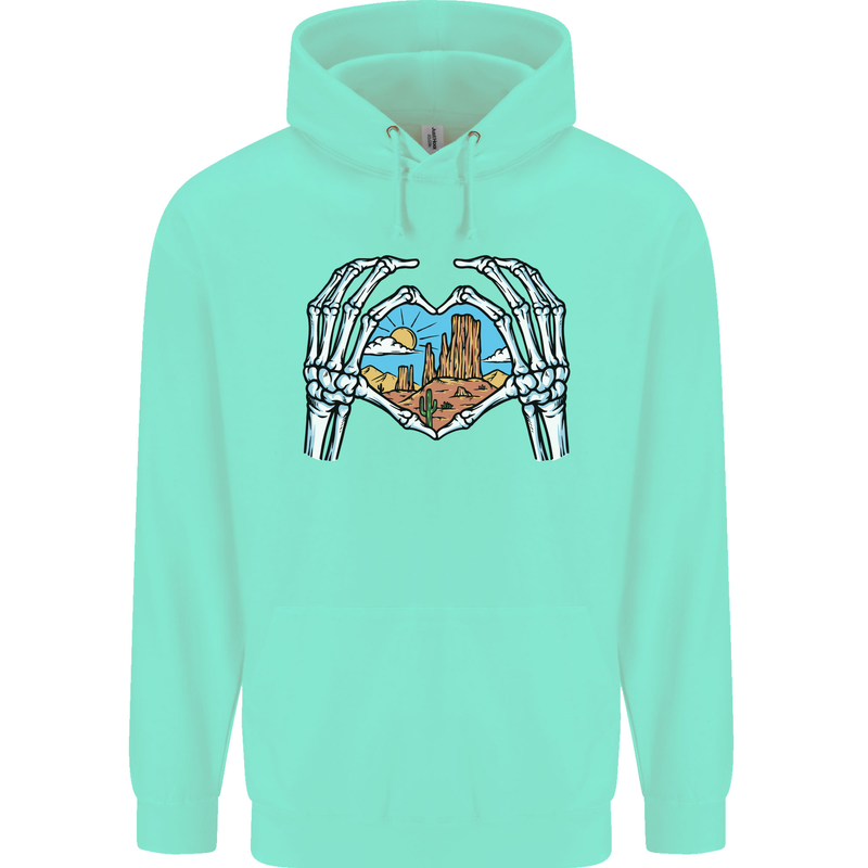 Love the Desert Safari Sand Cruising Mens 80% Cotton Hoodie Peppermint