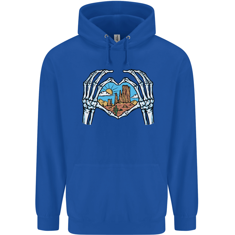 Love the Desert Safari Sand Cruising Mens 80% Cotton Hoodie Royal Blue
