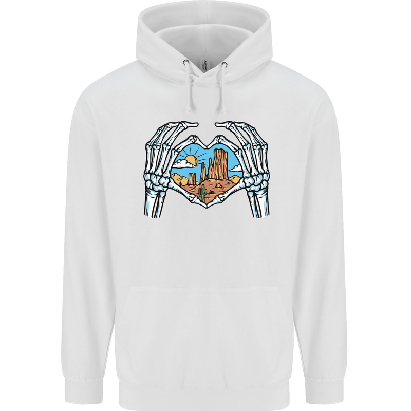Love the Desert Safari Sand Cruising Mens 80% Cotton Hoodie White