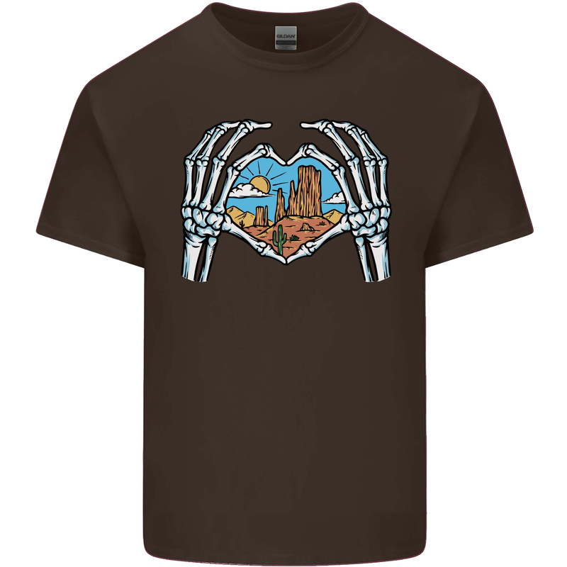 Love the Desert Safari Sand Cruising Mens Cotton T-Shirt Tee Top Dark Chocolate