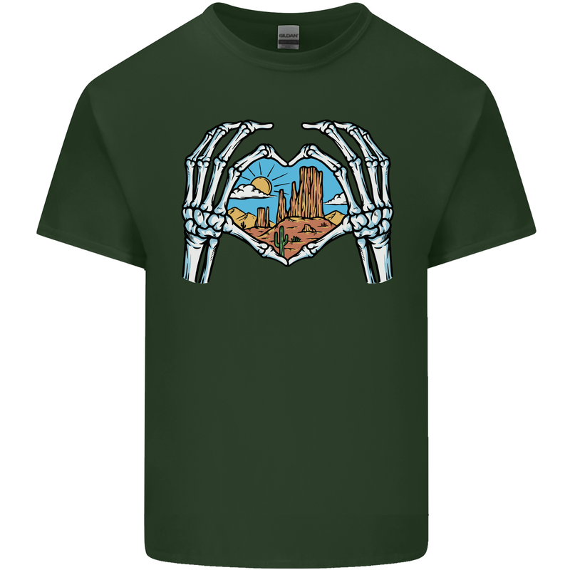 Love the Desert Safari Sand Cruising Mens Cotton T-Shirt Tee Top Forest Green