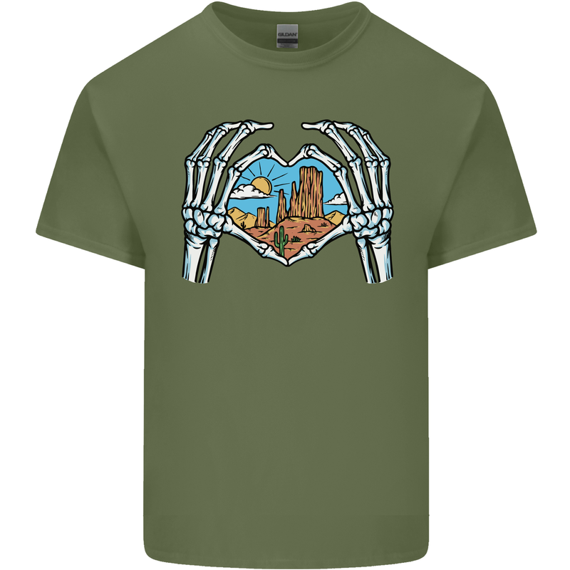 Love the Desert Safari Sand Cruising Mens Cotton T-Shirt Tee Top Military Green