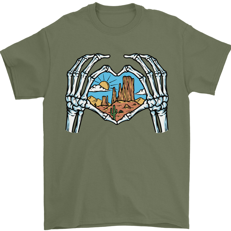 Love the Desert Safari Sand Cruising Mens T-Shirt Cotton Gildan Military Green
