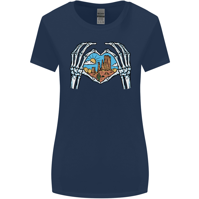 Love the Desert Safari Sand Cruising Womens Wider Cut T-Shirt Navy Blue