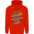 Low Rider Classic Chopper Biker Motorcycle Childrens Kids Hoodie Bright Red