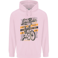 Low Rider Classic Chopper Biker Motorcycle Childrens Kids Hoodie Light Pink