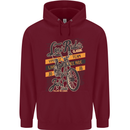 Low Rider Classic Chopper Biker Motorcycle Childrens Kids Hoodie Maroon