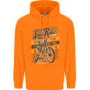 Low Rider Classic Chopper Biker Motorcycle Childrens Kids Hoodie Orange