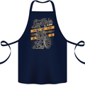 Low Rider Classic Chopper Biker Motorcycle Cotton Apron 100% Organic Navy Blue