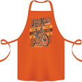 Low Rider Classic Chopper Biker Motorcycle Cotton Apron 100% Organic Orange