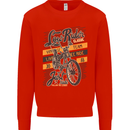 Low Rider Classic Chopper Biker Motorcycle Kids Sweatshirt Jumper Bright Red