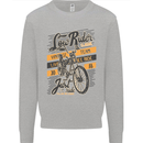 Low Rider Classic Chopper Biker Motorcycle Kids Sweatshirt Jumper Sports Grey