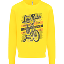 Low Rider Classic Chopper Biker Motorcycle Kids Sweatshirt Jumper Yellow