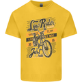 Low Rider Classic Chopper Biker Motorcycle Kids T-Shirt Childrens Yellow