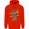 Low Rider Classic Chopper Biker Motorcycle Mens 80% Cotton Hoodie Bright Red