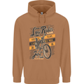 Low Rider Classic Chopper Biker Motorcycle Mens 80% Cotton Hoodie Caramel Latte
